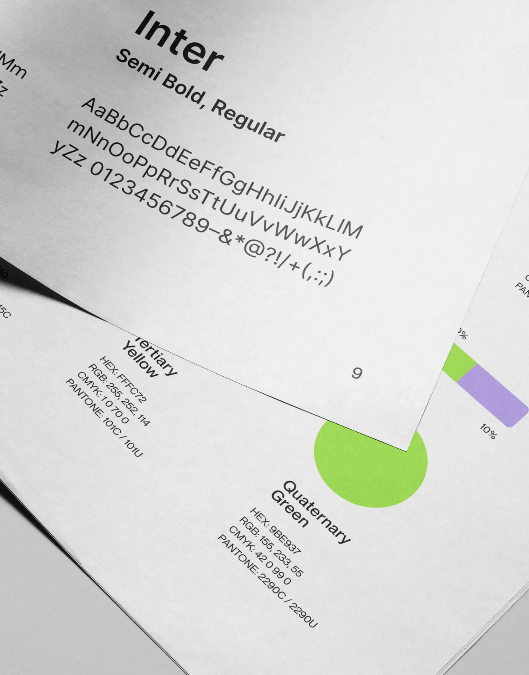 Printed Denario invoices and brand paperwork