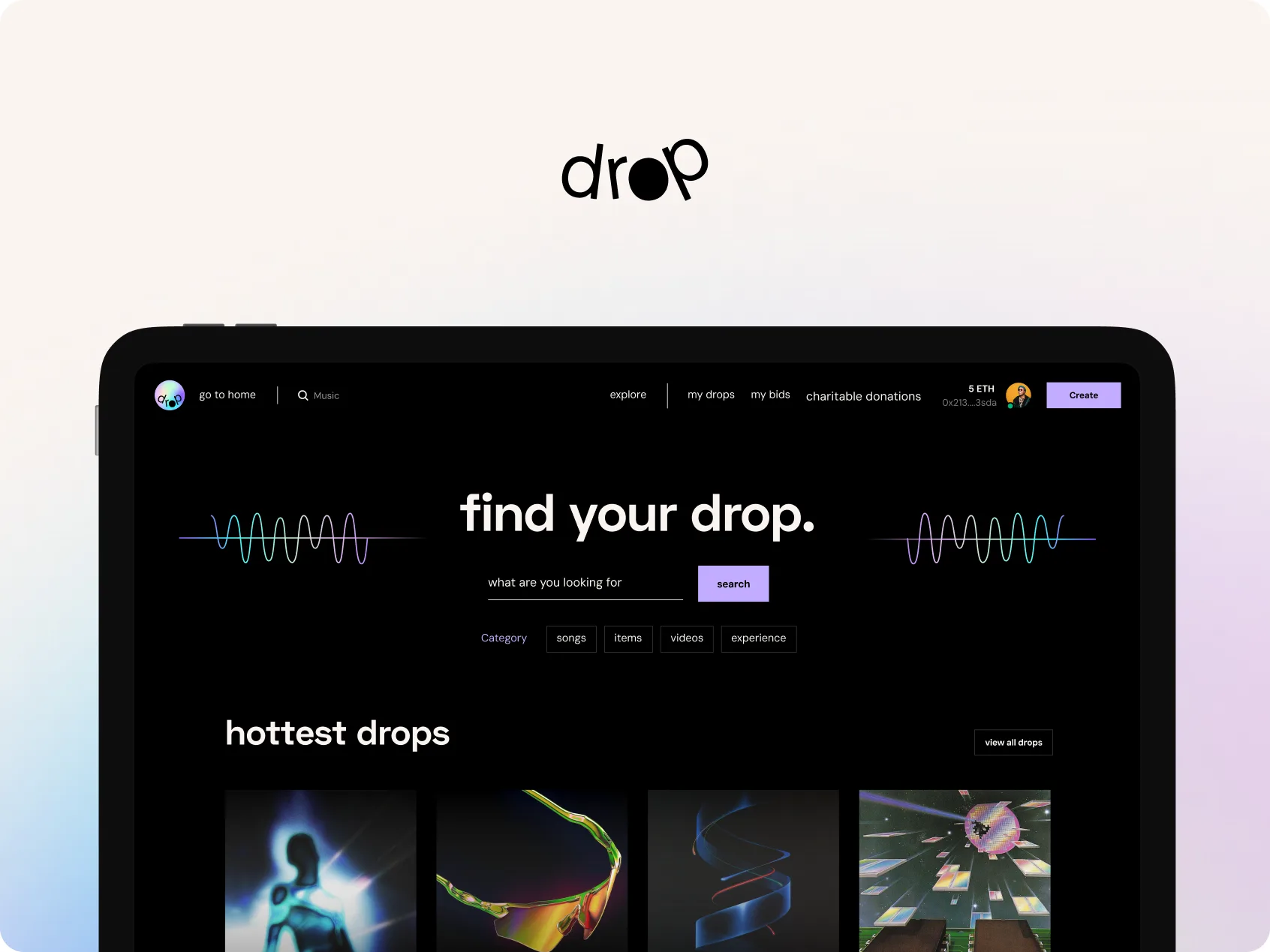 Drop marketplace home — find your drop